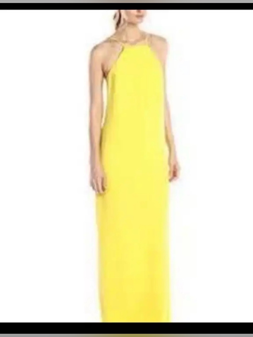NWT  Beautiful  key lime / yellow long Tina Turk maxi dress.